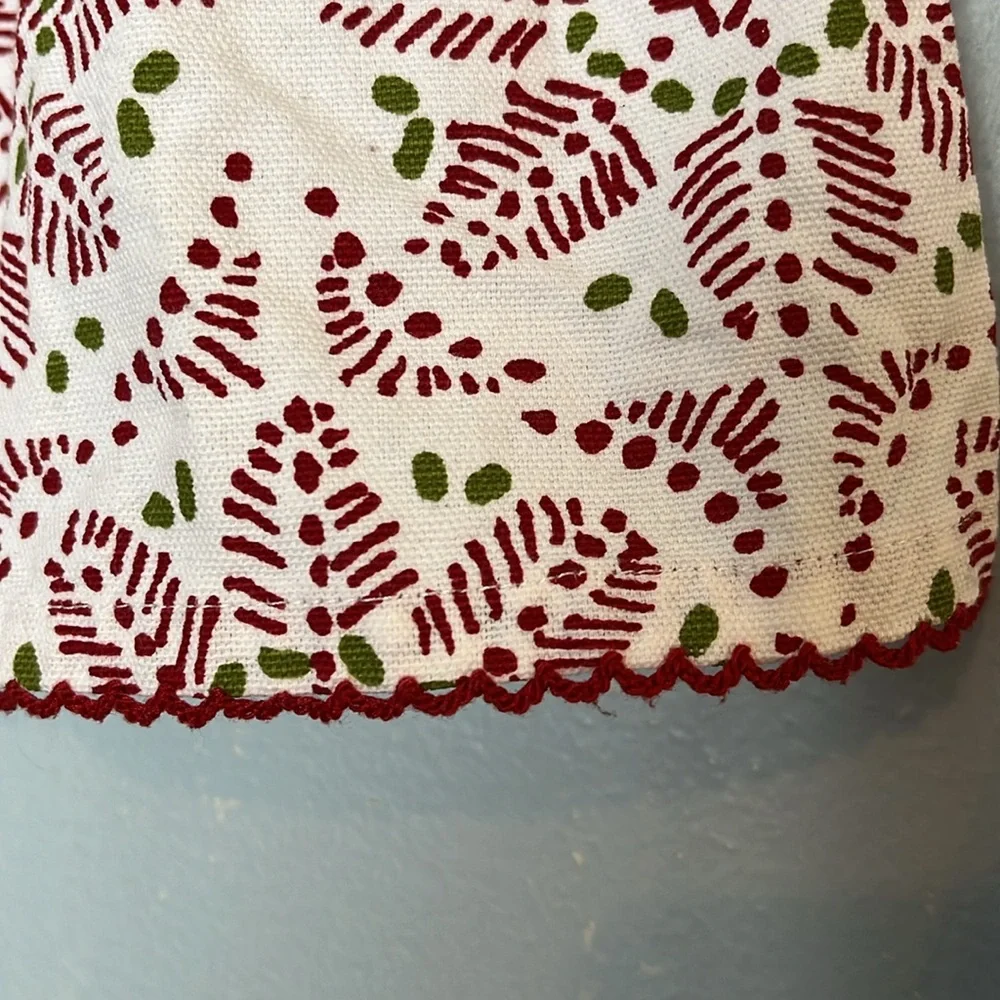 Crate&Barrel Yuletide Christmas Holiday Tie Half Apron